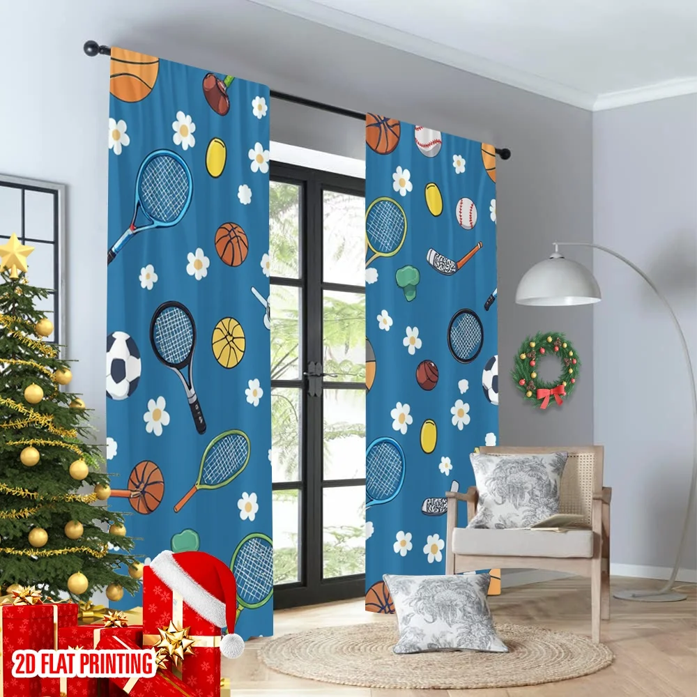 Cortinas de impressão plana 2d - Sports Equipment In French avaliação e preço