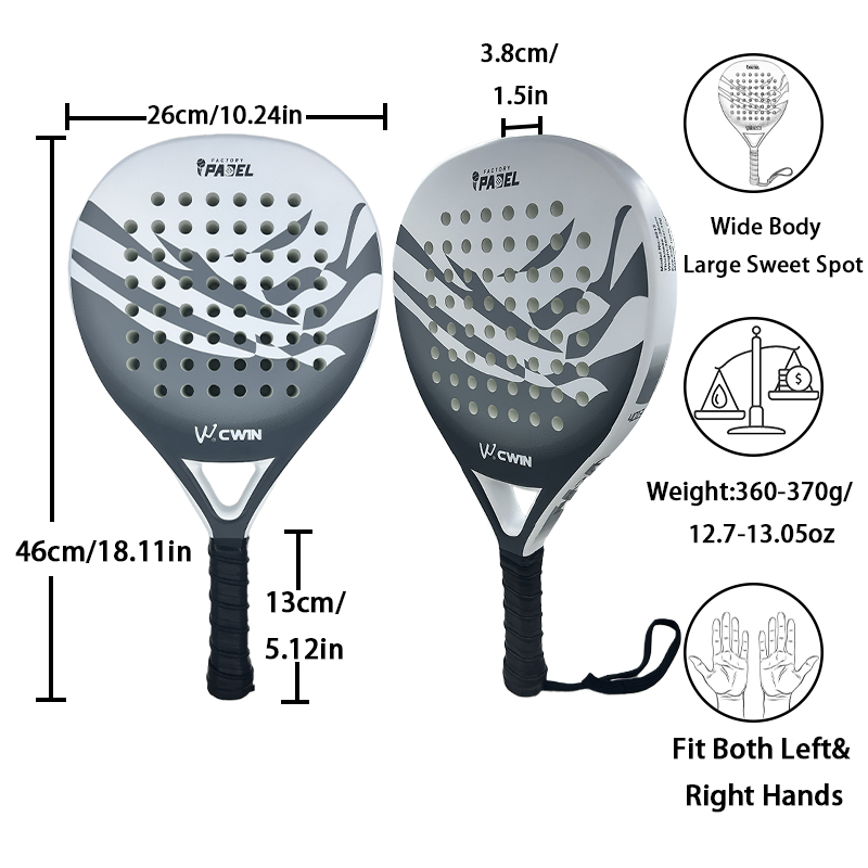 Raquete de Padel Cwin 2026 em  - Padel Racket Carbon avaliação e preço